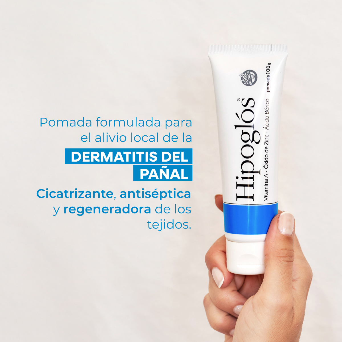 HIPOGLOS POMADA X 100 GR acción cicatrizante y regeneradora de los tejidos.