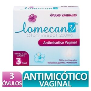 LOMECAN 3 DÍAS OVULOS X 3 ANTIMICOTICO VAGINAL