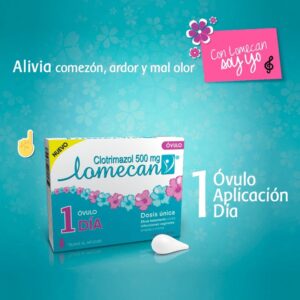 LOMECAN 1 DÍA OVULOS X 1 ANTIMICOTICO VAGINAL